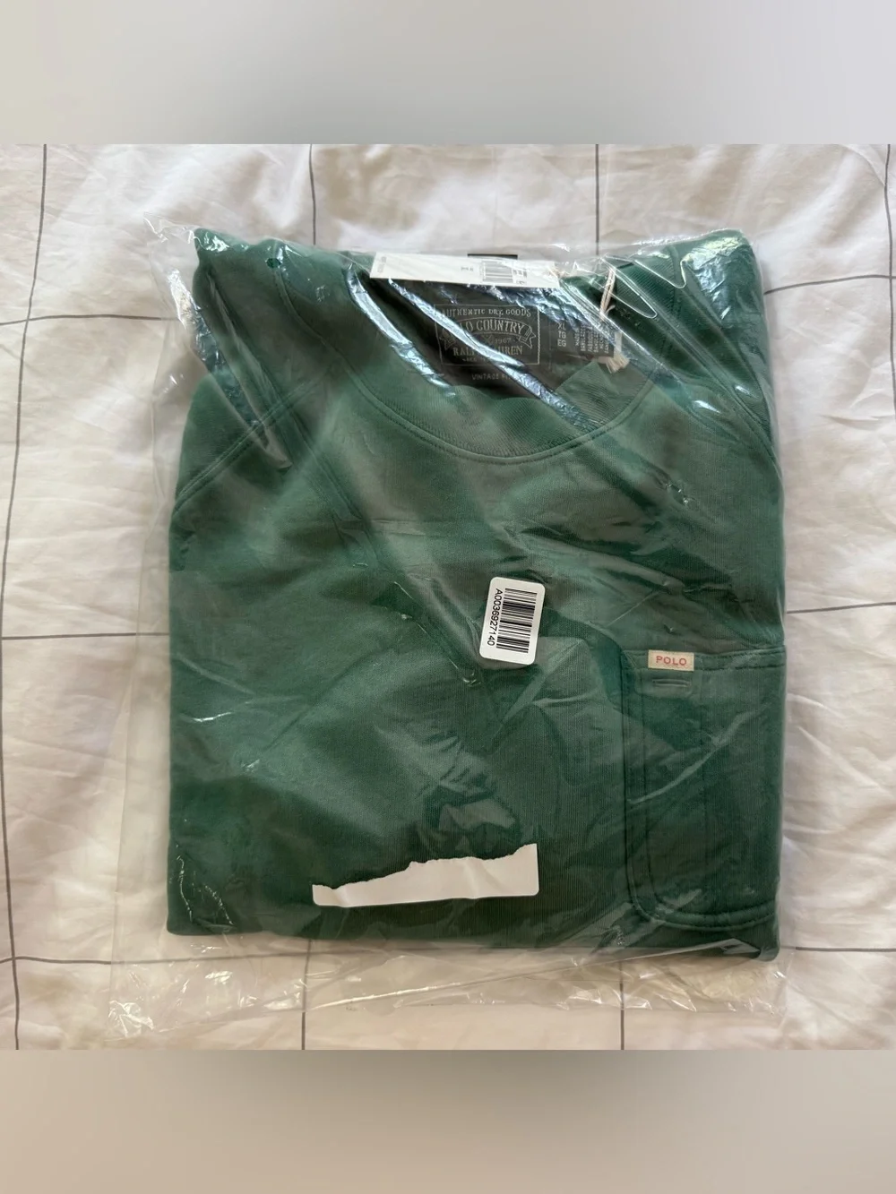 Polo Ralph Lauren Vintage Fit Fleece Logo Sweatshirt Men’s Size XL Antique Green